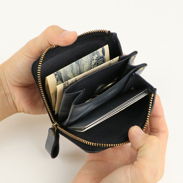 L mini wallet -Hand dye-