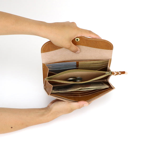 Long wallet -Hand dye-