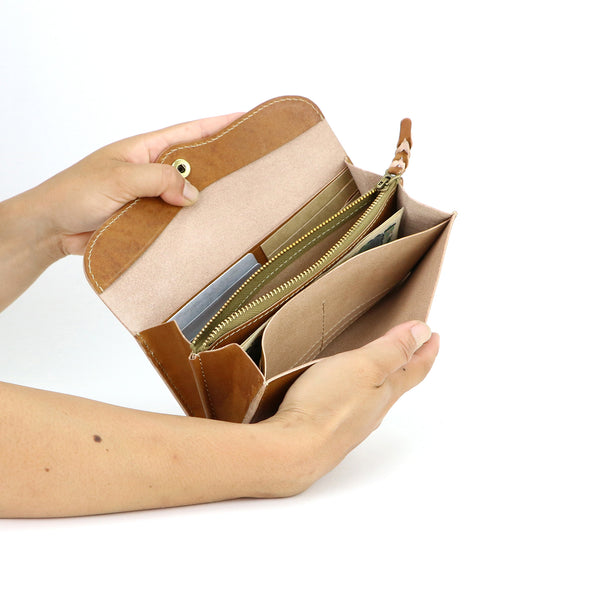 Long wallet -Hand dye-