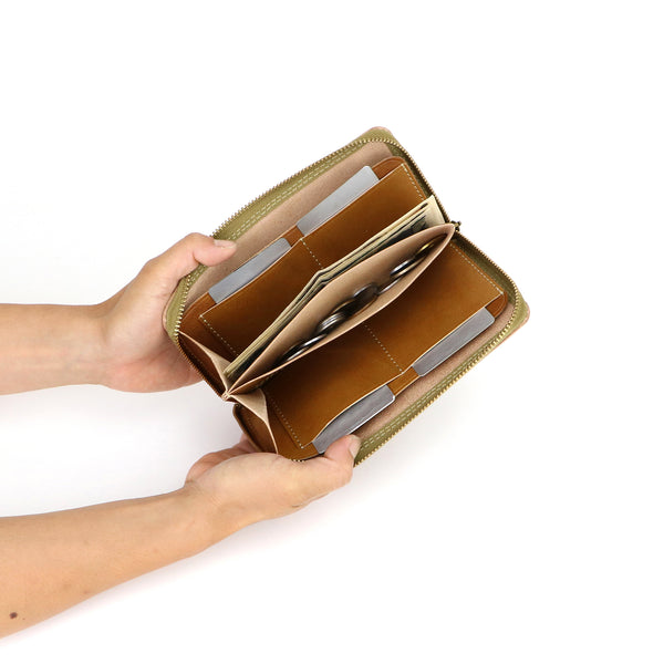 R middle wallet -Hand dye-